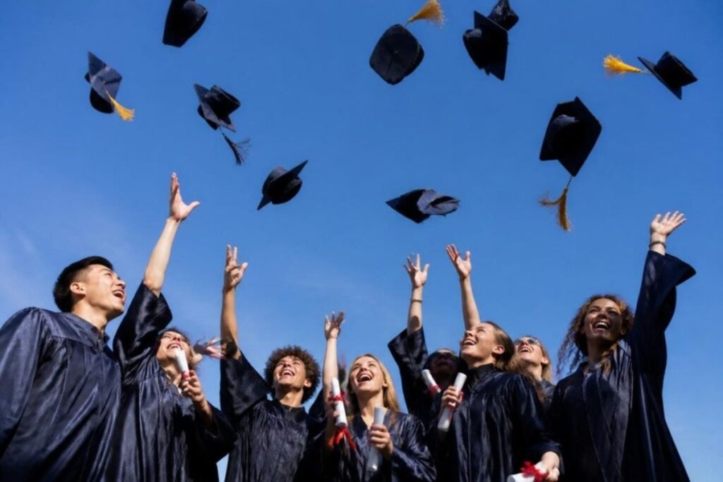 International graduates celebrating in Canada, the first step towards a Canadian career
