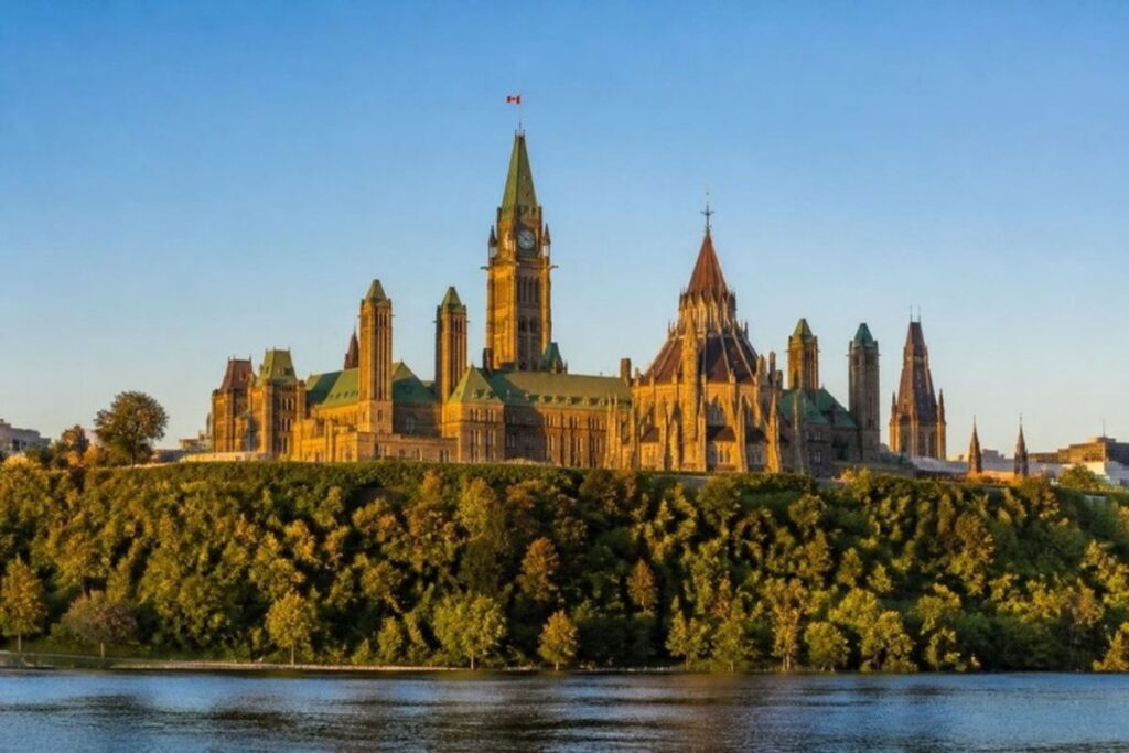 Parliament Hill in Ottawa, where Canada's international student policy is decided
